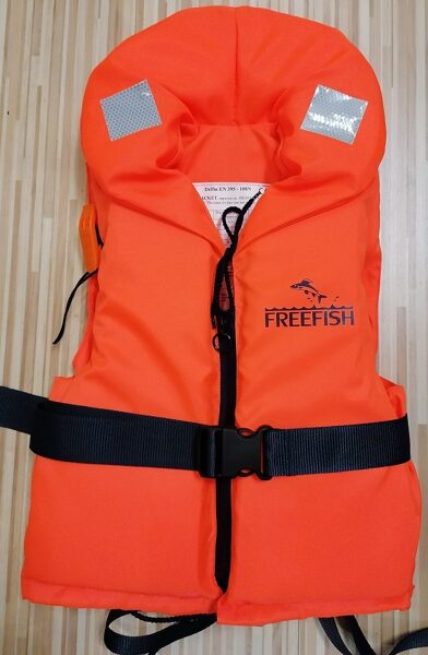 Glābšanas veste FREEFISH  100N  10-90+ kg